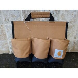 New Carhartt Brown Six Pack Caddy - Defender Canvas w 6 Exterior Pockets